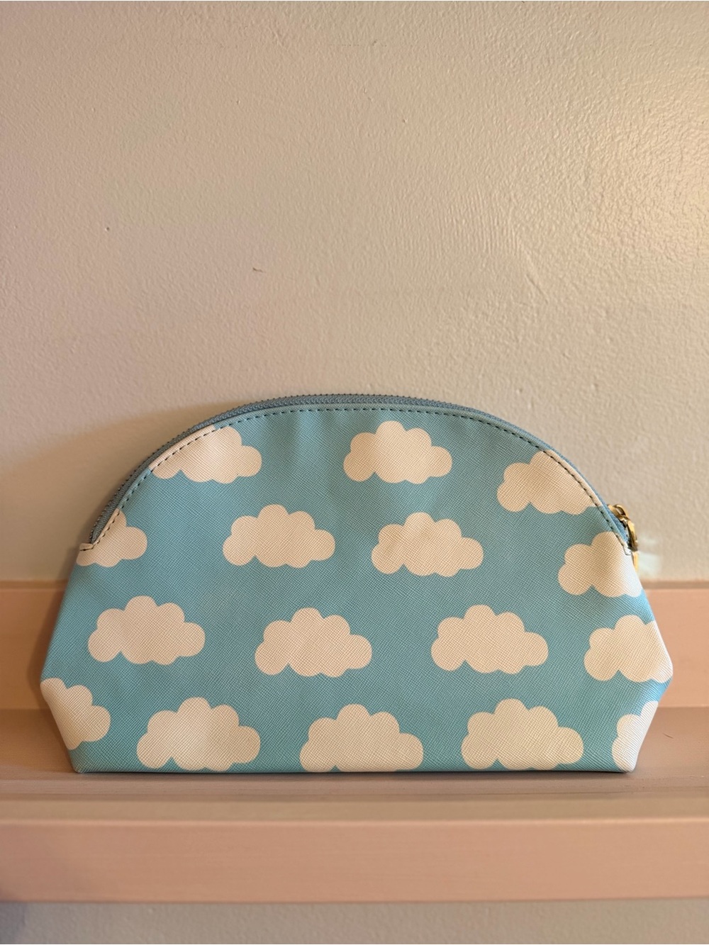 Blue Cloud Print Clutch
